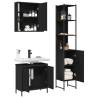 3 Piece Bathroom Cabinet Set in Black - Stylish & Practical