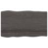 Table Top Dark Brown 100x60 cm - Solid Oak Live Edge