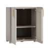 Keter Low Storage Cabinet - Groove Beige & Sand | Hipomarket