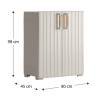 Keter Low Storage Cabinet - Groove Beige & Sand | Hipomarket