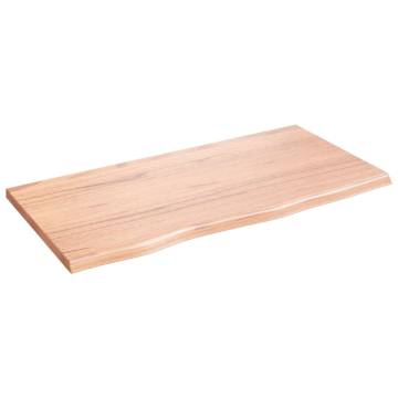 Light Brown Oak Wall Shelf - 80x40 cm | Hipo Market