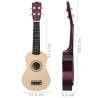 Soprano Ukulele Set with Bag for Kids - 21" Light Wood