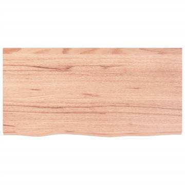 Light Brown Oak Wall Shelf - 80x40 cm | Hipo Market