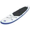 Inflatable Blue & White Stand Up Paddle Board Set - SUP Surfboard