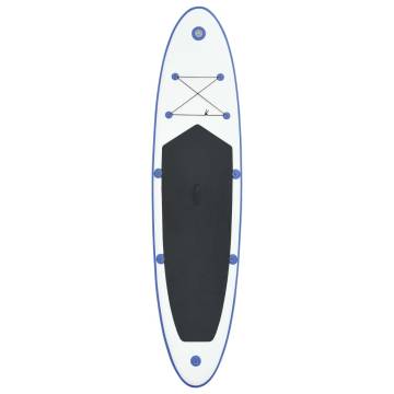 Inflatable Blue & White Stand Up Paddle Board Set - SUP Surfboard