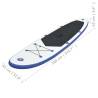 Inflatable Blue & White Stand Up Paddle Board Set - SUP Surfboard