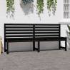 Garden Bench Black 201.5 cm Solid Wood Pine - Stylish & Durable