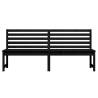 Garden Bench Black 201.5 cm Solid Wood Pine - Stylish & Durable