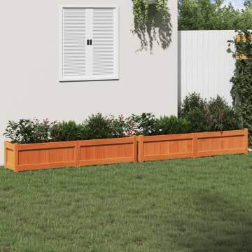 Garden Planters 2 pcs Wax Brown Solid Wood Pine | HipoMarket