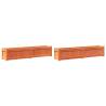 Garden Planters 2 pcs Wax Brown Solid Wood Pine | HipoMarket