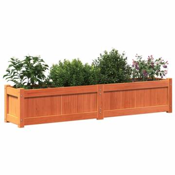 Garden Planters 2 pcs Wax Brown Solid Wood Pine | HipoMarket