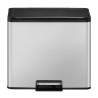 EKO Pedal Bin Essential 2x15 L Matte Silver - Stylish & Functional