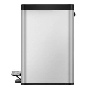 EKO Pedal Bin Essential 2x15 L Matte Silver - Stylish & Functional