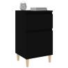 Elegant Black Bedside Cabinets - 2 pcs, 40x35x70 cm