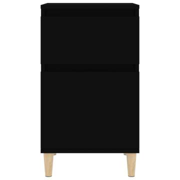 Elegant Black Bedside Cabinets - 2 pcs, 40x35x70 cm