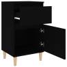 Elegant Black Bedside Cabinets - 2 pcs, 40x35x70 cm