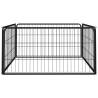 Dog Playpen 4 Panels Black - Heavy-Duty Steel 100x50 cm