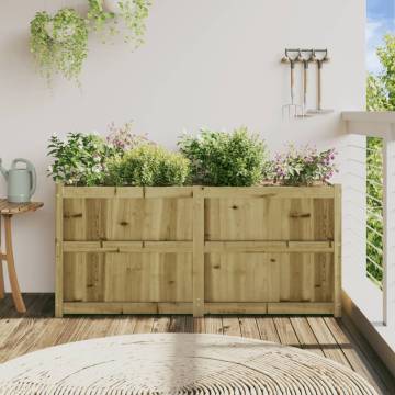 Garden Planter 150x50x70 cm | Durable Impregnated Pine Wood