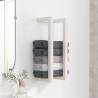 Towel Rack White 23x18x60 cm Solid Wood Pine Colour white Size 23 x 18 x 60 cm 