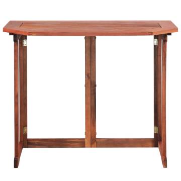 Stylish Bistro Table 90x50 cm | Solid Acacia Wood & Foldable