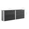 Garden Raised Bed 250x100x91 cm WPC Grey | HipoMarket