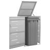 Single Wheelie Bin Shed 69x77.5x112.5 cm Stainless Steel Colour grey Size 1 bin Number of bins 1 