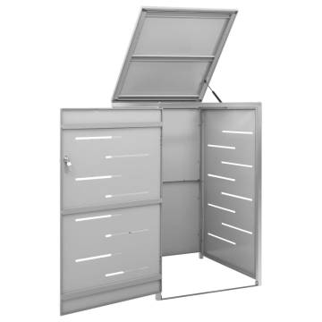 Single Wheelie Bin Shed - Sturdy & Stylish Stainless Steel