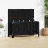 Garden Storage Box Black 115x49x60 cm Solid Wood Pine Colour black pine Size 115 x 49 x 60 cm 