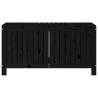 Black Garden Storage Box - Solid Pine Wood | 115x49x60 cm