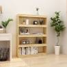 Book Cabinet/Room Divider 100x30x135.5 cm Solid Pinewood Colour natural Quantity in Package 1 Height 135.5 cm Width 100 cm 