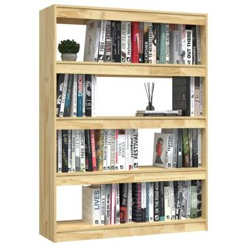 Solid Pinewood Book Cabinet/Room Divider - 100x30x135.5 cm