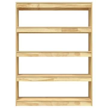 Solid Pinewood Book Cabinet/Room Divider - 100x30x135.5 cm