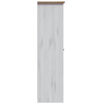 3-Door Pine Wardrobe in White - Stylish Storage Solution