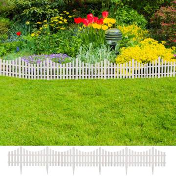 White Lawn Divider 17 pcs - Decorative Border - 10 m Length