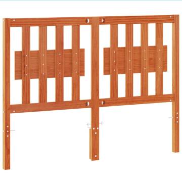 Stylish Wax Brown Solid Pine Headboard - 135 cm