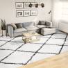 Shaggy Rug PAMPLONA High Pile Modern Cream and Black 300x400 cm Colour cream and black Size 300 x 400 cm 