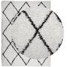 Shaggy Rug PAMPLONA 300x400 cm | Modern Cream & Black Design