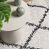 Shaggy Rug PAMPLONA 300x400 cm | Modern Cream & Black Design