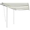 Manual Retractable Awning with LED 3x2.5 m Cream Colour cream Size 3 x 2.5 m Quantity in Package 1 