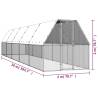 Outdoor Chicken Cage 2x10x2 m - Galvanised Steel at HipoMarket