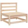 Garden Sofas Armless 3 pcs - Solid Wood Pine Furniture