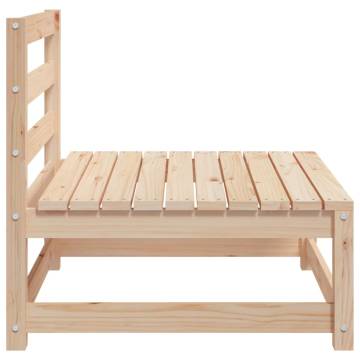 Garden Sofas Armless 3 pcs - Solid Wood Pine Furniture