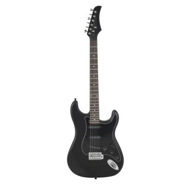 Beginner Electric Guitar with Bag - Black 4/4 39"