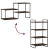 Brown Oak Wall Shelves - 4 pcs | Durable & Stylish Storage