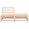 Garden Sofa Armless with Footstool - Solid Pine Wood