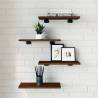 Wall Shelves 4 pcs Brown Oak 40x20x1.5 cm Engineered Wood Colour brown oak Size 40 x 20 x 1.5 cm Quantity in Package 4 