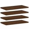 Wall Shelves (4 pcs) - Brown Oak Engineered Wood | HipoMarket