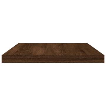 Wall Shelves (4 pcs) - Brown Oak Engineered Wood | HipoMarket