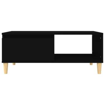 Scandinavian Black Coffee Table - 90x50 cm | HipoMarket