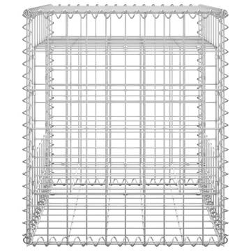 Gabion Basket Post 50x50x60 cm Iron - Durable Garden Decor